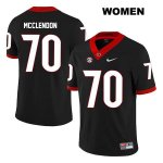 Women's Georgia Bulldogs NCAA #70 Warren McClendon Nike Stitched Black Legend Authentic College Football Jersey AKS5754GO